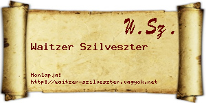 Waitzer Szilveszter névjegykártya